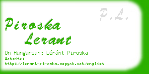 piroska lerant business card
